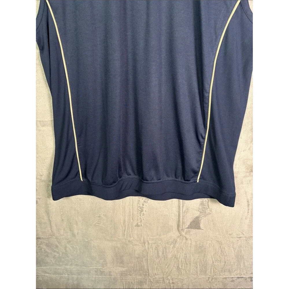 NWT New Tourney by Greg Norman Blue Pullover 15 UPF Golf 1/4 Zip Vest Size XXL